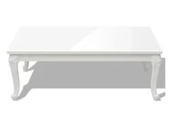 Mesa De Centro* Mesa de centro | Mesa de apoio | Mesa de café 115x65x42 cm brilhante Branco