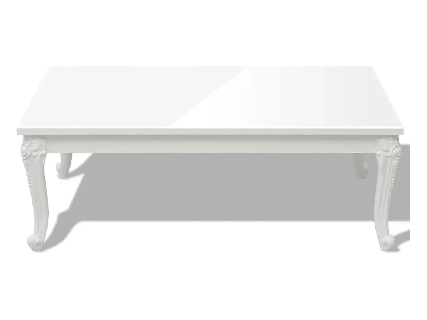 Mesa De Centro* Mesa de centro | Mesa de apoio | Mesa de café 115x65x42 cm brilhante Branco