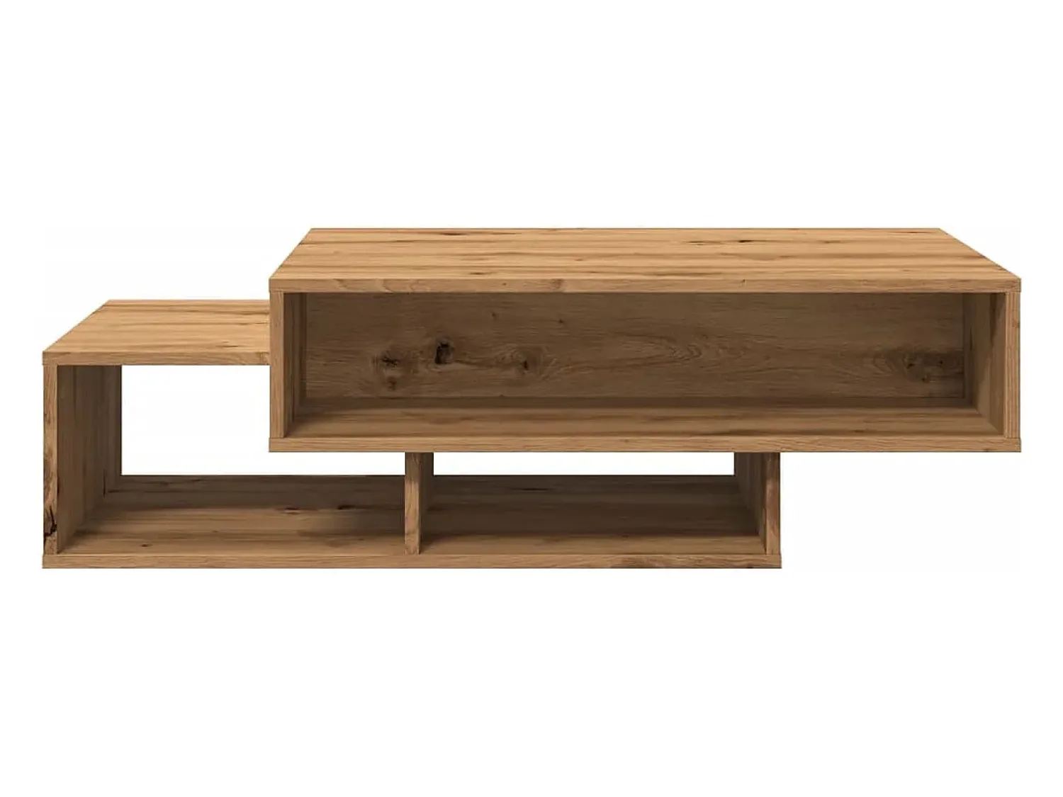Hot Mesa de centro | Mesa de apoio | Mesa de café 105x55x32 cm deriv. madeira carvalho artisiano Castanho