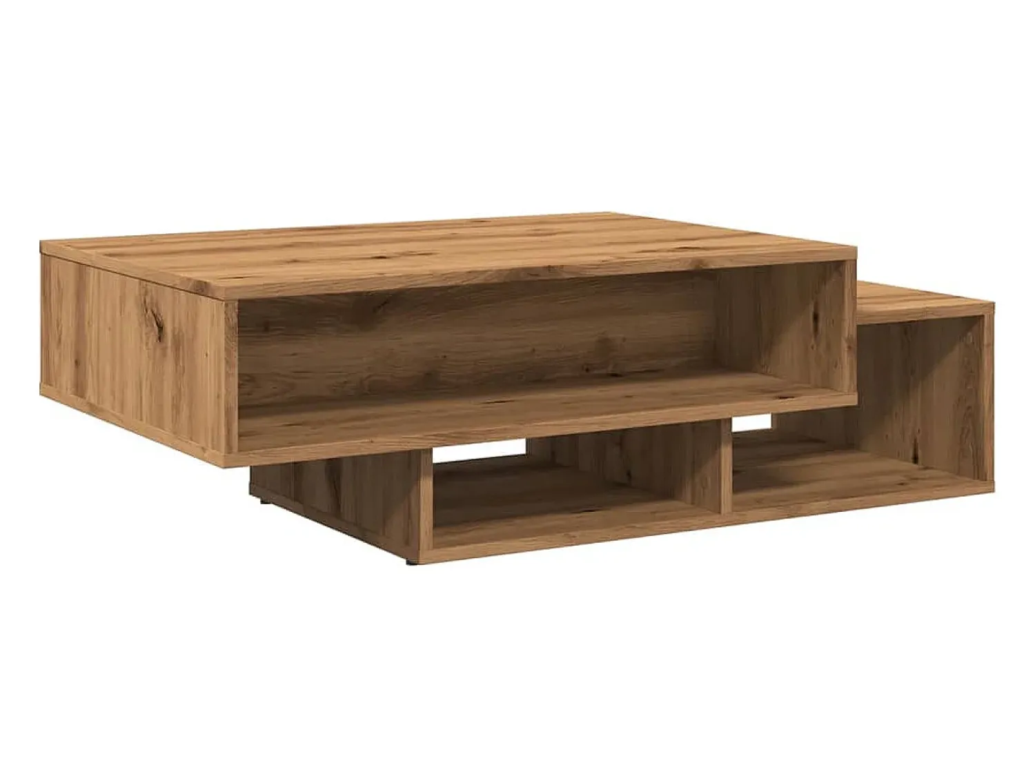 Hot Mesa de centro | Mesa de apoio | Mesa de café 105x55x32 cm deriv. madeira carvalho artisiano Castanho