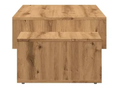Hot Mesa de centro | Mesa de apoio | Mesa de café 105x55x32 cm deriv. madeira carvalho artisiano Castanho