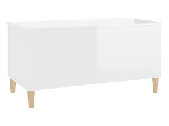 Hot Mesa de centro | Mesa de apoio 90x44.5x45 cm derivados de madeira brilhante Branco