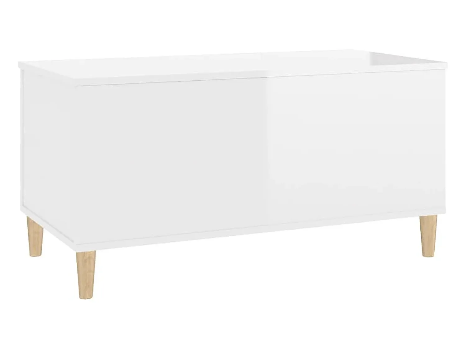 Hot Mesa de centro | Mesa de apoio 90x44.5x45 cm derivados de madeira brilhante Branco