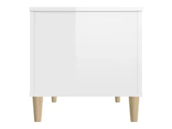 Hot Mesa de centro | Mesa de apoio 90x44.5x45 cm derivados de madeira brilhante Branco