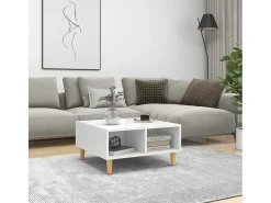 Mesa De Centro* Mesa de centro | Mesa de apoio 60x60x30 cm contraplacado Branco