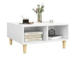 Mesa De Centro* Mesa de centro | Mesa de apoio 60x60x30 cm contraplacado Branco