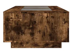 Mesa De Centro| Mesa de centro | Mesa de apoio luzes LED Infinity 116x69x40 cm carvalho fumado Castanho