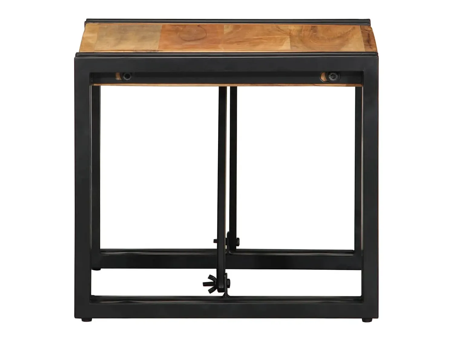 New Mesa de centro | Mesa de apoio | Mesa de café 40x40x35 cm madeira de acácia maciça Castanho