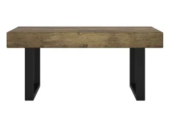 Mesa de centro | Mesa de apoio 90x45x40 cm MDF e ferro -escuro e preto^ Mesa De Centro