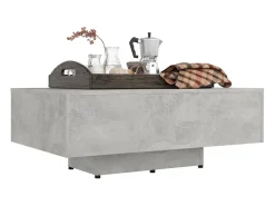 Mesa de centro | Mesa de apoio 85x55x31 cm contraplacado cimento^ Mesa De Centro