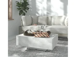 Mesa de centro | Mesa de apoio 85x55x31 cm contraplacado cimento^ Mesa De Centro