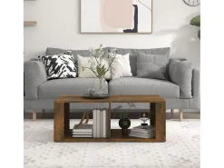 Mesa de centro | Mesa de apoio 100x50x36 cm derivados madeira carvalho fumado^ Mesa De Centro