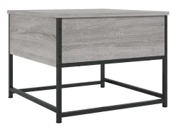 Mesa de centro | Mesa de apoio 51x51x40 cm derivados de madeira cinza sonoma^ Mesa De Centro