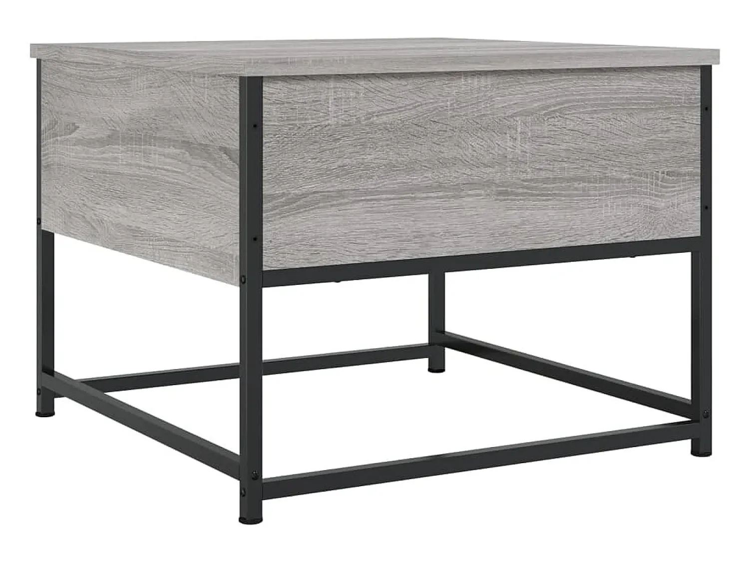Mesa de centro | Mesa de apoio 51x51x40 cm derivados de madeira cinza sonoma^ Mesa De Centro
