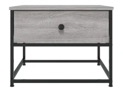 Mesa de centro | Mesa de apoio 51x51x40 cm derivados de madeira cinza sonoma^ Mesa De Centro