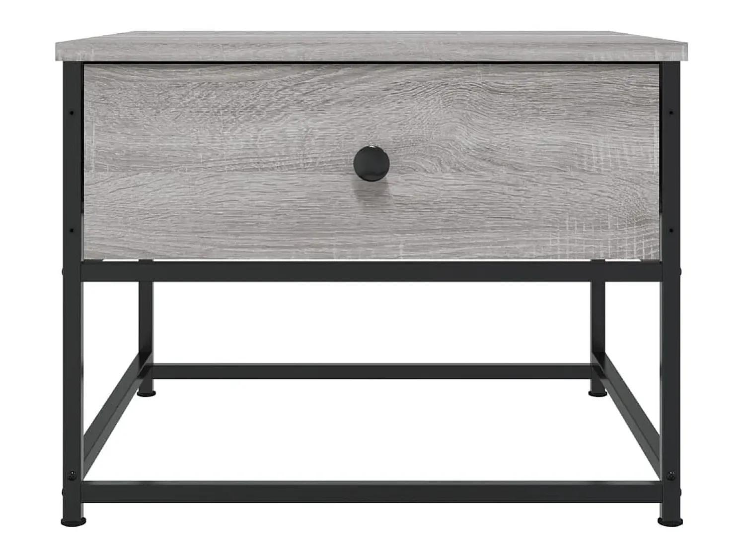Mesa de centro | Mesa de apoio 51x51x40 cm derivados de madeira cinza sonoma^ Mesa De Centro