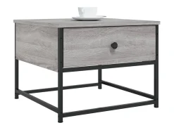 Mesa de centro | Mesa de apoio 51x51x40 cm derivados de madeira cinza sonoma^ Mesa De Centro