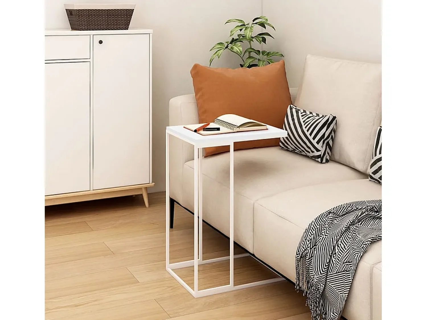 Sale Mesa de centro | Mesa de apoio 40x30x59 cm derivados de madeira Branco
