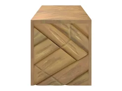 Mesa De Centro| Mesa de centro | Mesa de apoio | Mesa de café 110x35x38 cm madeira maciça teca Castanho