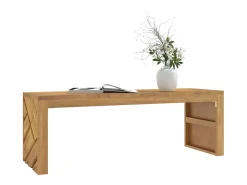 Mesa De Centro| Mesa de centro | Mesa de apoio | Mesa de café 110x35x38 cm madeira maciça teca Castanho