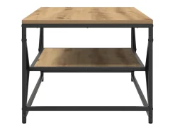Mesa De Centro| Mesa de centro | Mesa de apoio | Mesa de café carvalho artisiano 90x50x40 cm Castanho