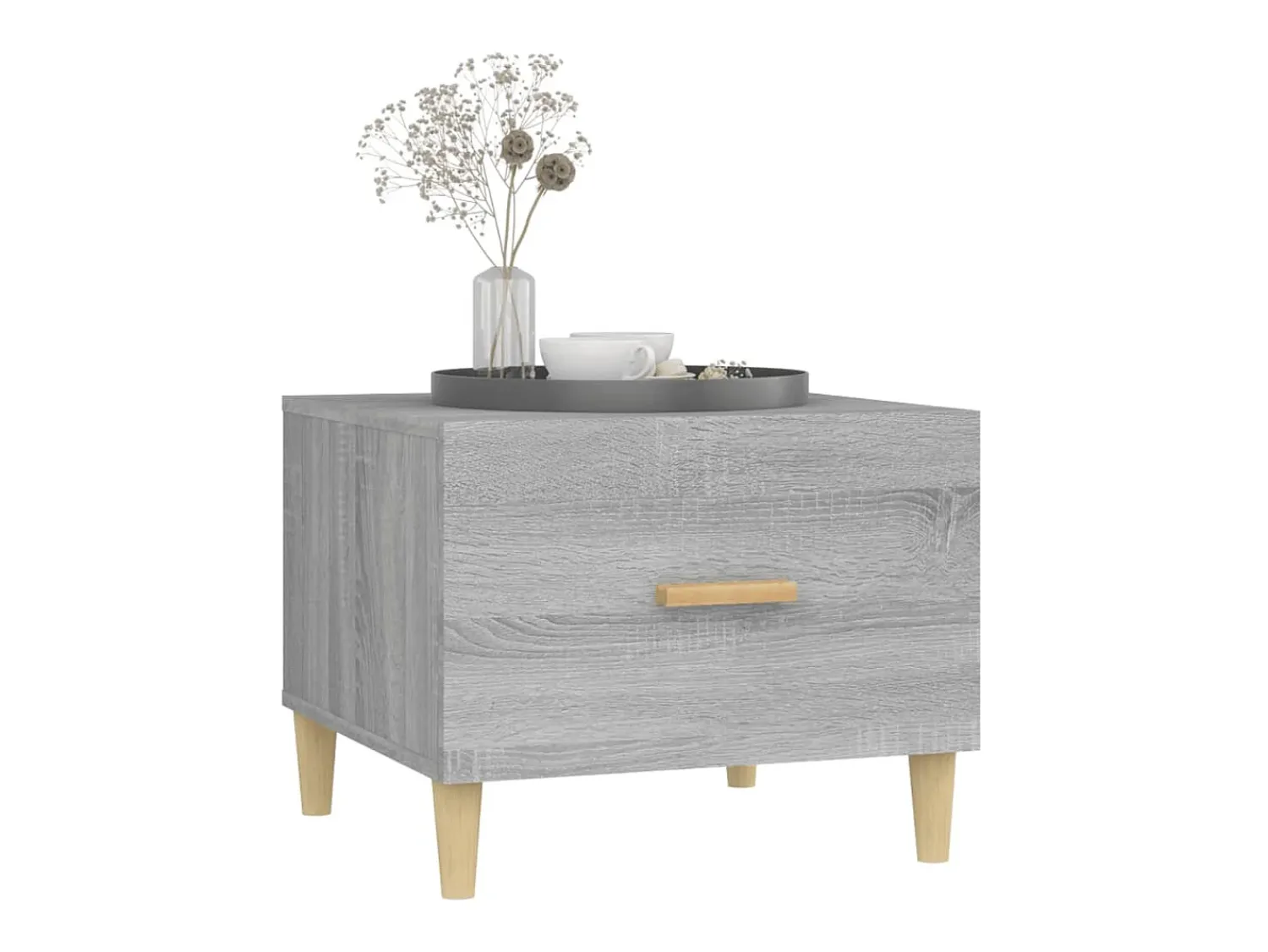 Mesa de centro | Mesa de apoio 50x50x40 cm derivados de madeira sonoma^ Mesa De Centro