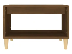 Mesa de centro | Mesa de apoio 60x50x40 cm madeira processada carvalho Castanho