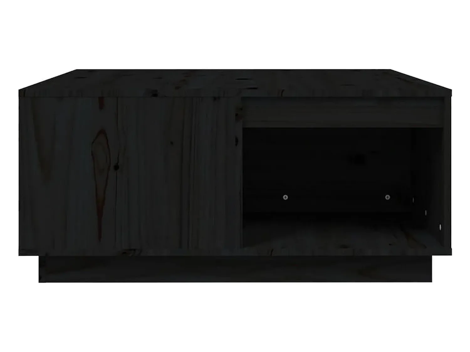 Mesa De Centro| Mesa de centro | Mesa de apoio 80x81x36.5 cm madeira de pinho maciça Preto