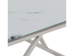 Mesa de centro | Mesa de apoio | Mesa de café aço inoxidável e vidro temperado^ Mesa De Centro