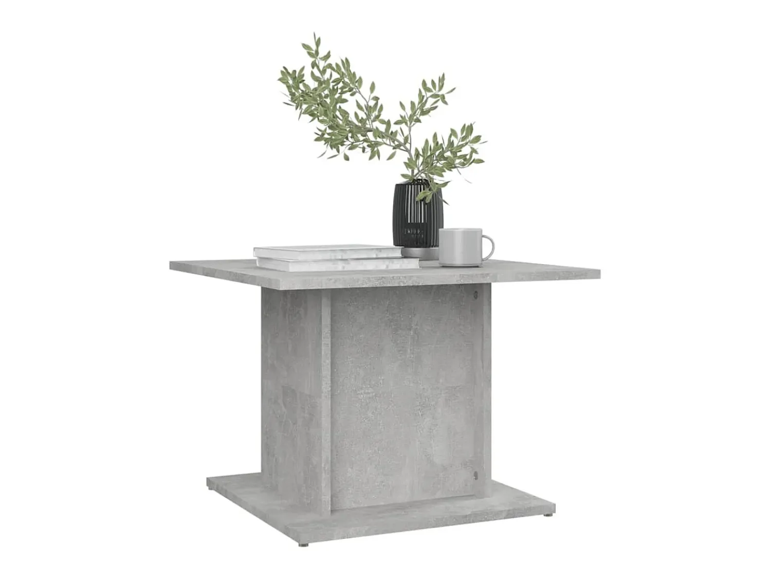Mesa De Centro* Mesa de centro | Mesa de apoio 55.5x55.5x40 cm derivados madeira cinza-cimento Cinzento