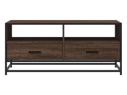 Mesa De Centro| Mesa de centro | Mesa de apoio 100x50x45cm deriv. madeira/metal carvalho Castanho