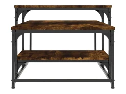 Mesa De Centro* Mesa de centro | Mesa de apoio 102x60x45 cm derivados madeira carvalho fumado Castanho