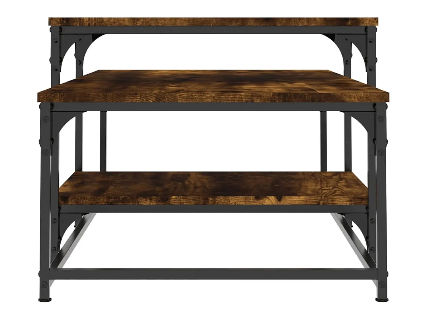 Mesa De Centro* Mesa de centro | Mesa de apoio 102x60x45 cm derivados madeira carvalho fumado Castanho