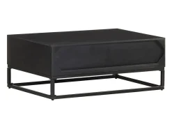 Mesa De Centro* Mesa de centro | Mesa de apoio | Mesa de café 90x60x35 cm madeira de mangueira maciça Preto