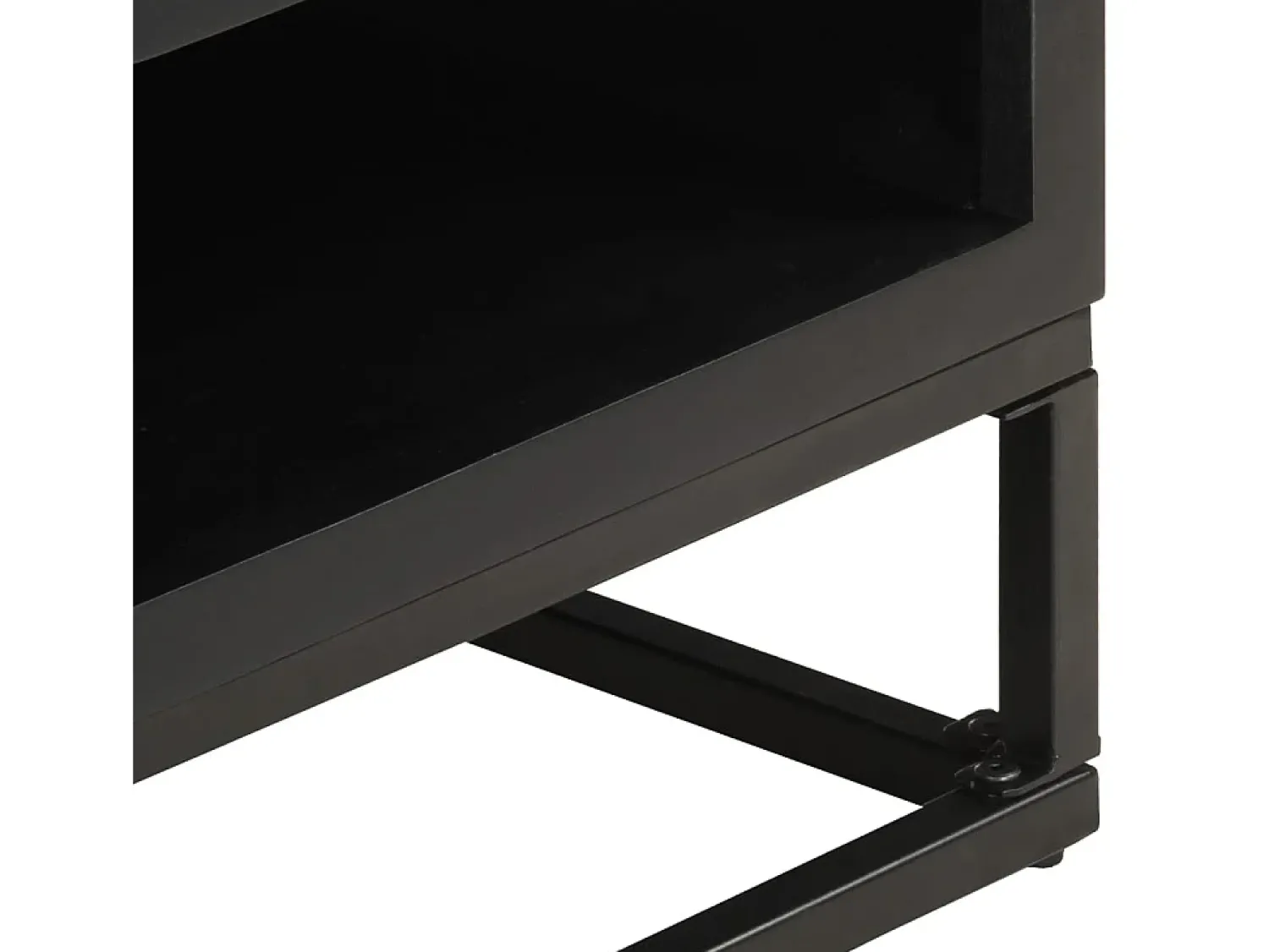 Mesa De Centro* Mesa de centro | Mesa de apoio | Mesa de café 90x60x35 cm madeira de mangueira maciça Preto