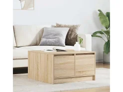 Sale Mesa de centro | Mesa de apoio com gavetas 70.5x70x40 cm carvalho sonoma Castanho