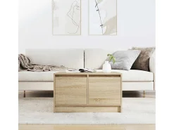Sale Mesa de centro | Mesa de apoio com gavetas 70.5x70x40 cm carvalho sonoma Castanho