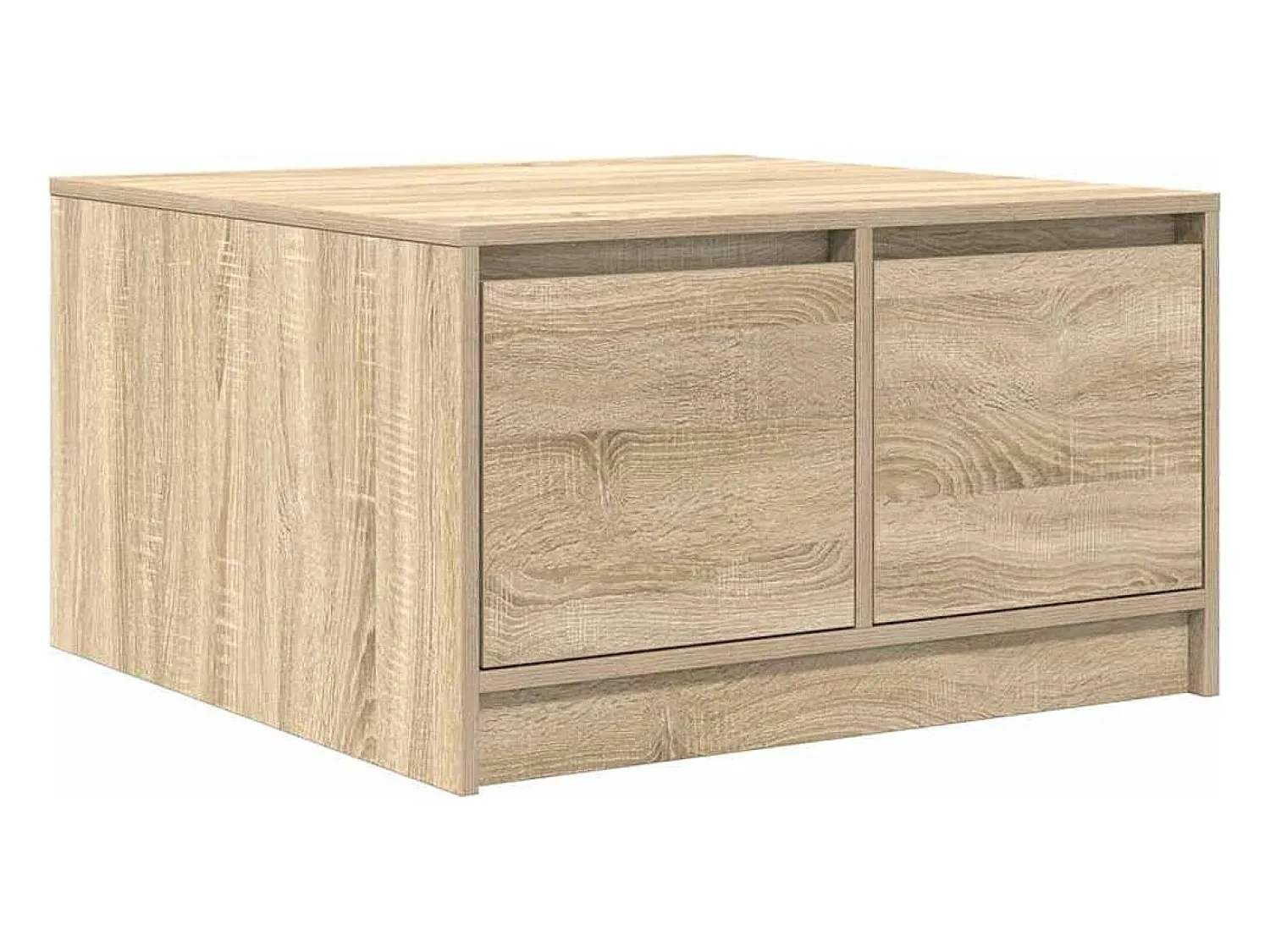 Sale Mesa de centro | Mesa de apoio com gavetas 70.5x70x40 cm carvalho sonoma Castanho
