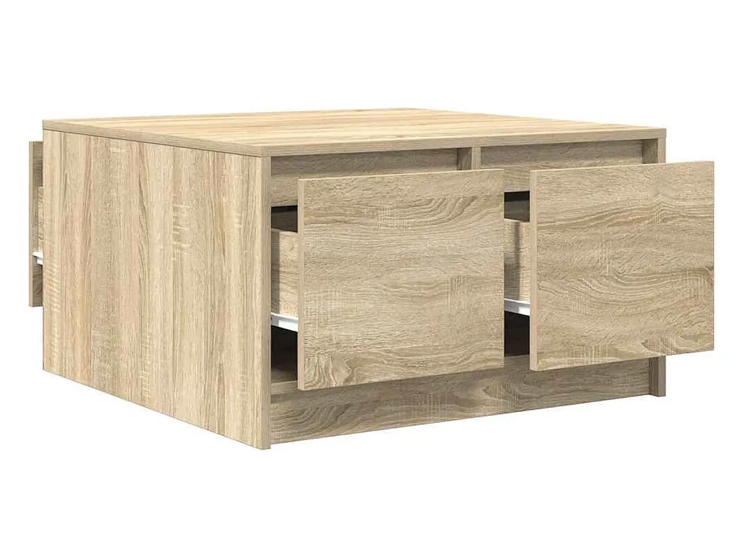 Sale Mesa de centro | Mesa de apoio com gavetas 70.5x70x40 cm carvalho sonoma Castanho