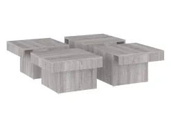 Mesa de centro | Mesa de apoio 90x90x28 cm derivados madeira sonoma^ Mesa De Centro