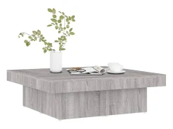 Mesa de centro | Mesa de apoio 90x90x28 cm derivados madeira sonoma^ Mesa De Centro