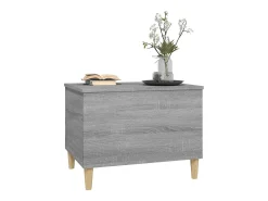 Mesa De Centro| Mesa de centro | Mesa de apoio 60x44.5x45 cm derivados de madeira cinza sonoma Cinzento