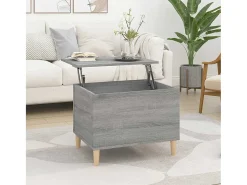 Mesa De Centro| Mesa de centro | Mesa de apoio 60x44.5x45 cm derivados de madeira cinza sonoma Cinzento
