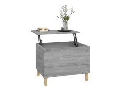 Mesa De Centro| Mesa de centro | Mesa de apoio 60x44.5x45 cm derivados de madeira cinza sonoma Cinzento
