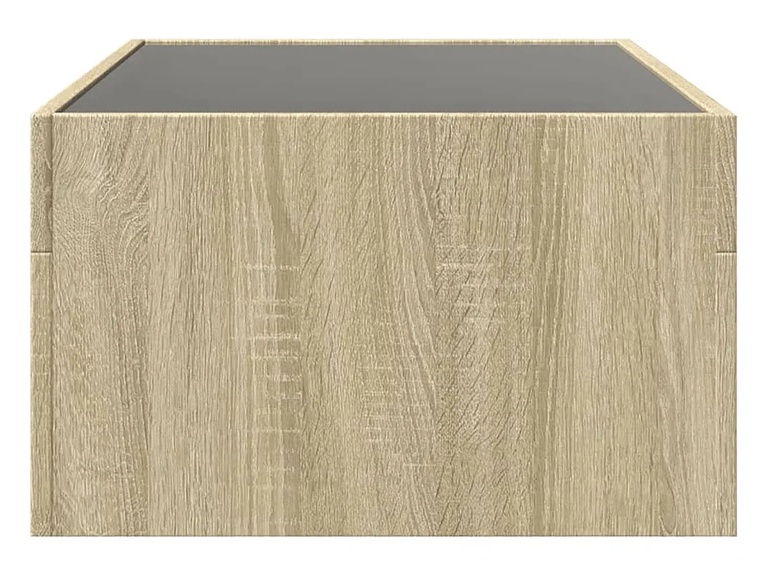 Mesa De Centro| Mesa de centro | Mesa de apoio luzes LED Infinity 90x50x30 cm carvalho sonoma Castanho