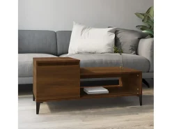 Mesa De Centro* Mesa de centro | Mesa de apoio 100x50x45 cm derivados madeira carvalho Castanho