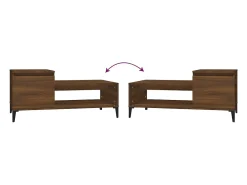 Mesa De Centro* Mesa de centro | Mesa de apoio 100x50x45 cm derivados madeira carvalho Castanho