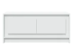 New Mesa de centro | Mesa de apoio com luzes LED derivados de madeira Branco