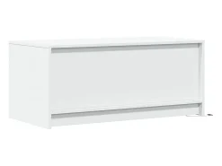 New Mesa de centro | Mesa de apoio com luzes LED derivados de madeira Branco