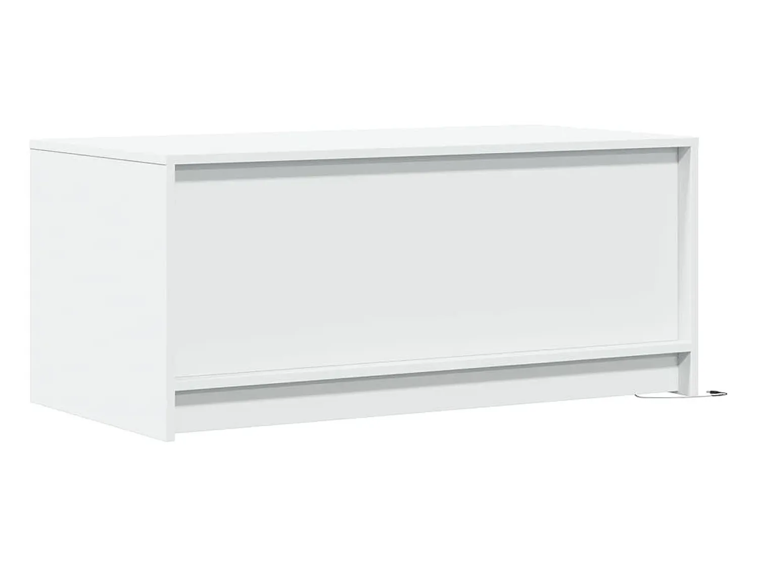 New Mesa de centro | Mesa de apoio com luzes LED derivados de madeira Branco